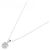 Autre Marque Au750 White Gold Flower Diamond Necklace Silvery - view 2