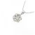 Autre Marque Au750 White Gold Flower Diamond Necklace Silvery - view 3