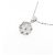 Autre Marque Au750 White Gold Flower Diamond Necklace Silvery - view 4