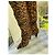 Botas Saint Laurent Niki de potro con estampado de leopardo Negro Beige Marrón oscuro - vista 12