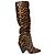 Botas Saint Laurent Niki de potro con estampado de leopardo Negro Beige Marrón oscuro - vista 2