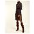 Botas Saint Laurent Niki de potro con estampado de leopardo Negro Beige Marrón oscuro - vista 4