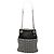 Chanel Schwarze CC Netz- und Kalbsleder-Eimer Tasche Aus weiß
