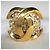 Orecchini a clip con logo CC Chanel raro in strass dorati D'oro - vista 2