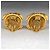 Orecchini a clip con logo CC Chanel raro in strass dorati D'oro - vista 4