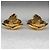Orecchini a clip con logo CC Chanel raro in strass dorati D'oro - vista 6