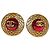 Orecchini a clip Chanel CC Mark rosso scuro e oro rari D'oro Bordò