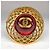 Orecchini a clip Chanel CC Mark rosso scuro e oro rari D'oro Bordò - vista 2