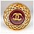 Orecchini a clip Chanel CC Mark rosso scuro e oro rari D'oro Bordò - vista 3