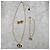 Set collana, orecchini e bracciale Christian Dior con scatola D'oro - vista 3