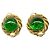 Orecchini a clip in pietra verde Gripoix 2071 di Chanel D'oro