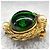 Orecchini a clip in pietra verde Gripoix 2071 di Chanel D'oro - vista 3