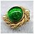 Orecchini a clip in pietra verde Gripoix 2071 di Chanel D'oro - vista 5