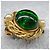 Orecchini a clip in pietra verde Gripoix 2071 di Chanel D'oro - vista 6