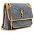 Saint Laurent Denim Wildleder Monogramm Niki Mittel Schultertasche - Ansicht 2
