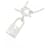 Hermès Amulette Cadena 925 Silver Necklace Silvery Metallic  - view 4