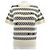 Timeless Chanel Kaschmir-Strickoberteil Schwarz Weiß