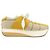 Tênis Marni de couro bege amarelo