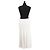 Falda midi blanca Miu Miu con adornos de cristal Blanco - vista 2