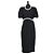 Rebecca Vallance Eva Midi-Kleid Schwarz mit Perlen