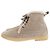 Stivaletti alla Caviglia con Lacci Foderati in Pelliccia Loro Piana Ylvi Walk Beige