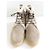 Stivaletti alla Caviglia con Lacci Foderati in Pelliccia Loro Piana Ylvi Walk Beige - vista 2
