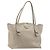 Chloé Bolso Tote de cuero beige y dorado Chloe C Auth am10250V