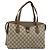 Bolso de mano GUCCI GG Supreme Web Sherry Line PVC Beige Oro 41 02 079 Auth 159288 Dorado