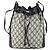Borsa a Spalla Gucci GG Supreme Sherry Line PVC Blu Navy Oro 41 02 034 Auth 156842 D'oro - vista 2