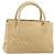 CHANEL Borsa a Mano V Stitch Pelle Beige Oro CC Auth BA9348 D'oro
