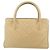 CHANEL Borsa a Mano V Stitch Pelle Beige Oro CC Auth BA9348 D'oro - vista 3