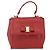 Salvatore Ferragamo Borsa a Spalla Chain Vala in Pelle 2 in 1 Rossa Oro Auth BA9424V Rosso D'oro - vista 2
