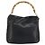 Borsa a Spalla in Pelle Gucci Bamboo 2way Nera Oro 001 3444 1638 Auth 158690 Nero D'oro - vista 3