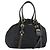 PRADA Borsa a mano in nylon pelle 2 in 1 nera oro Auth 156149 Nero D'oro