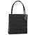 Christian Dior Borsa Lady Dior in denim nero e argento Auth 160181