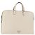 Saffiano PRADA Borsa a Mano in Pelle Safiano Bianco Argento Auth 159983