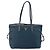 Borsa Tote Prada in nylon blu navy e oro Auth ka1232 D'oro - vista 13