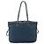 Borsa Tote Prada in nylon blu navy e oro Auth ka1232 D'oro - vista 2
