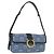 Bolso de Hombro Gancini Salvatore Ferragamo en Lona Azul Marino y Oro Auth BA9259V Dorado