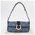 Bolso de Hombro Gancini Salvatore Ferragamo en Lona Azul Marino y Oro Auth BA9259V Dorado - vista 23