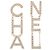 Chanel Orecchini in cristallo lettera GHW B21V CHA NEL D'oro