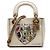 Borsa Christian Dior Dior Lady Mini Niki de Saint Phalle Bianco sporco