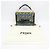 Borsa a mano Fendi KAN I in velluto e pelle Giallo Blu navy Blu chiaro - vista 2