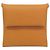Monedero de cuero de cabra Bastia de Hermès Castaño