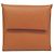 Monedero de cuero Epsom Bastia de Hermès Castaño