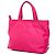 Bow Borsa Prada in tessuto canapa rosa con logo e fiocco - vista 2