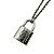 Louis Vuitton Silver Lockit Anhänger Halskette Silber