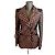 Lanvin virgin wool jacket with geometric pattern – size 38 – new with structured belt