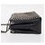 Borsa a spalla in pelle nera con borchie e catena Christian Louboutin Auth gh1489 Nero Argento - vista 4