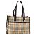 Burberry Bolso Tote Nova Check de PVC Beige Auth 160285